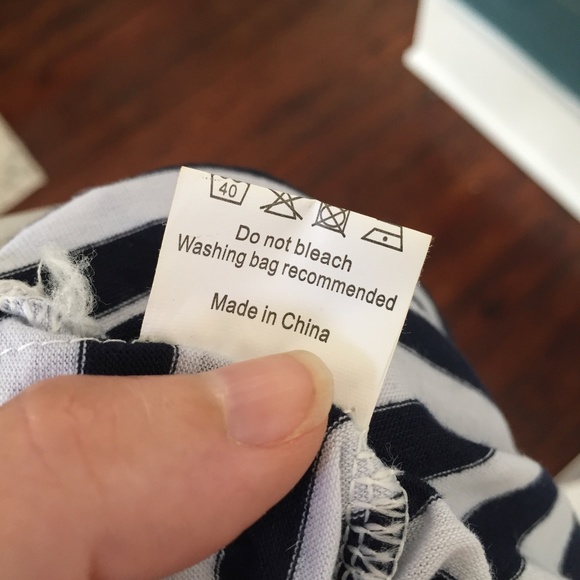 NWOT Nautical Stripe Cold Shoulder Top - Picture 7 of 8